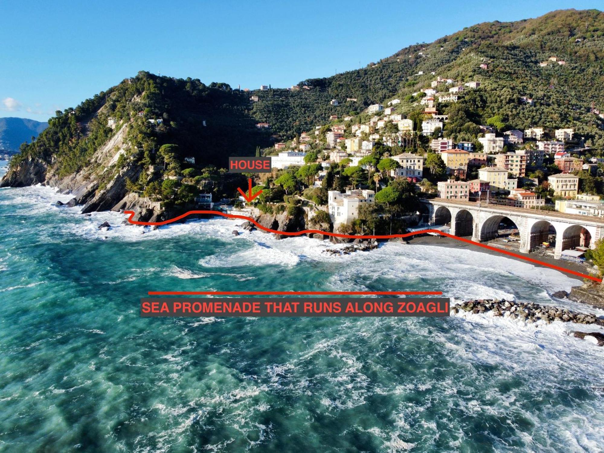 La Terrazza Sul Mare Apartman Zoagli Kültér fotó